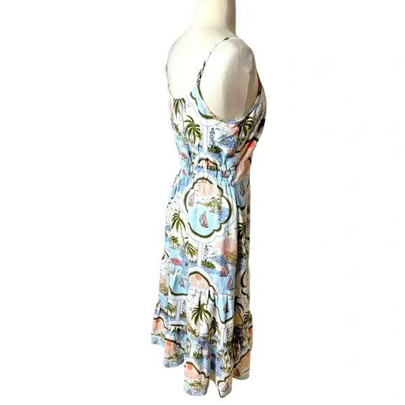 CYNTHIA ROWLEY NEW TROPICAL MAXI DRESS. - Picture 5 of 8
